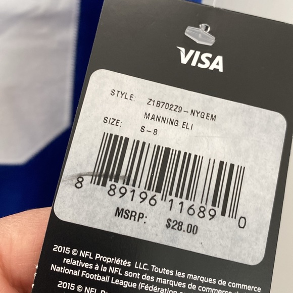 NEW Nike New York Giants Eli Manning #10 Tee Shirt Jersey. Child Small - Picture 4 of 9